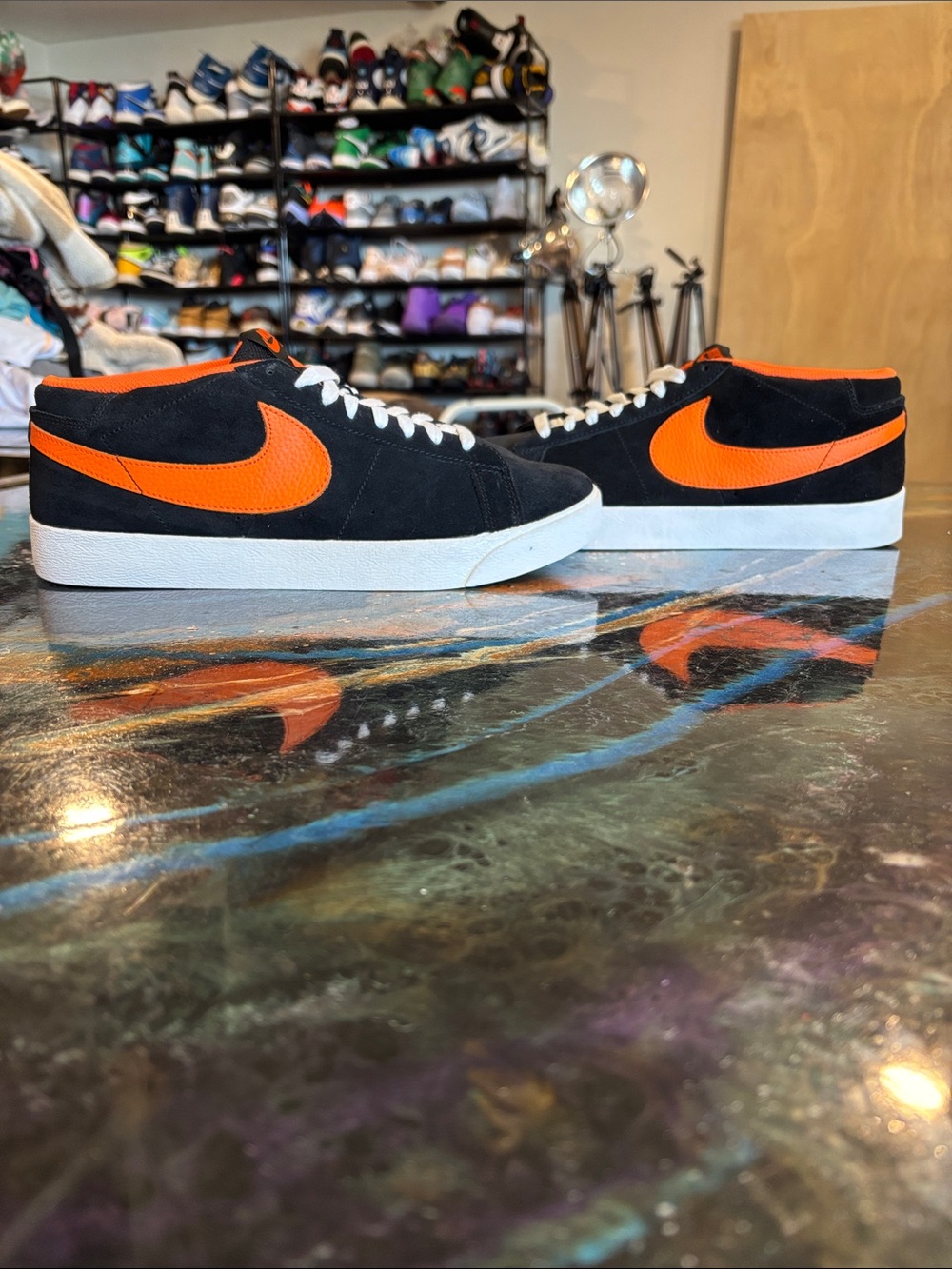 Nike SB Blazer Black/Orange 395771-001) Men’s 11 Preowned Excellent Condition